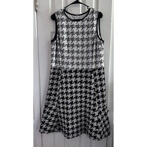 Studio one New York Women's white black ‎ Sleeveless Dress SZ 18